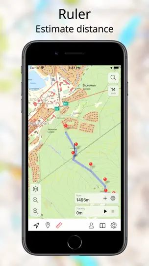 Screenshot von Topo Maps - Sweden auf dem iPhone 3