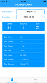 Age Calculator App screenshot