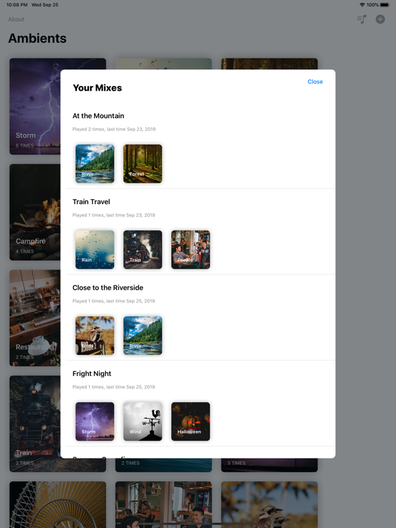 Ambiently − Ambient Sounds iPad screenshot 6 - Health & Fitness app