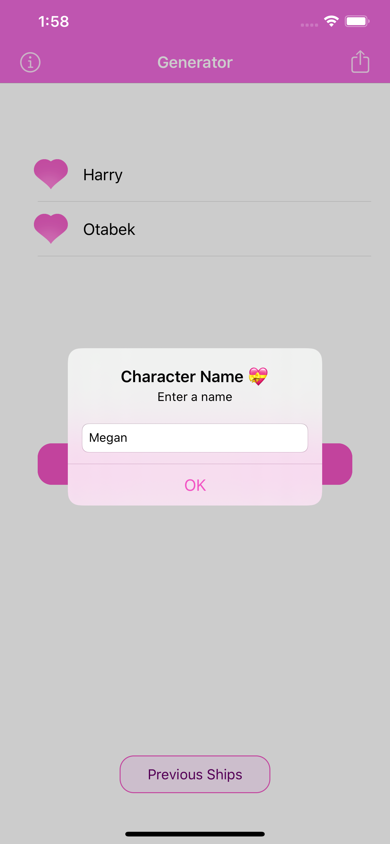 Fandom Ship Names Generator screenshot 3