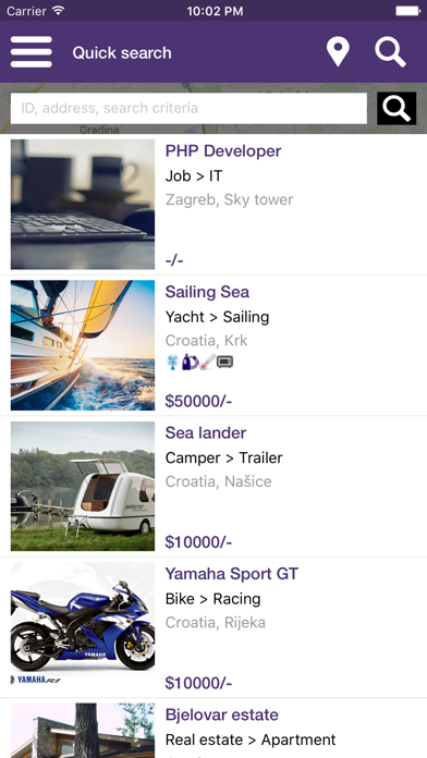 Classified ADS InfinityMarket Screenshot