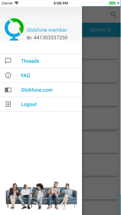 Screenshot #1 pour Globfone SMS Messenger