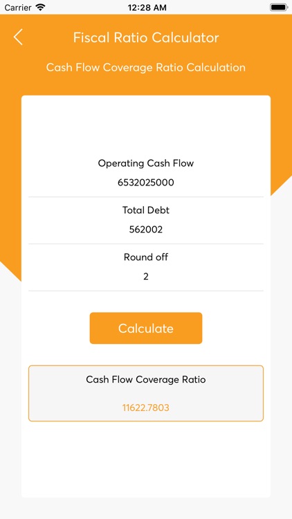 Fiscal ratio calculator screenshot-3