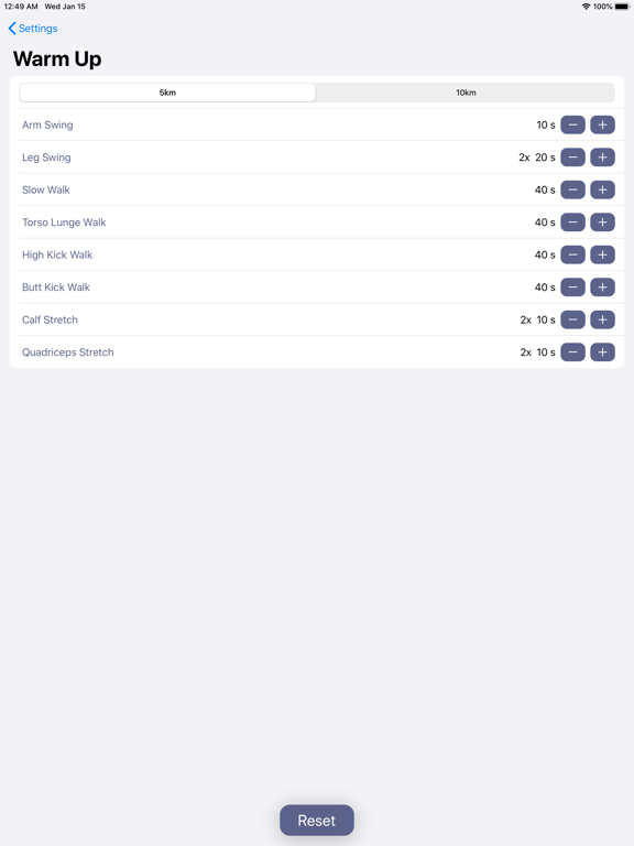 RunnerStretch for runner iPad screenshot 5 - Health & Fitness app