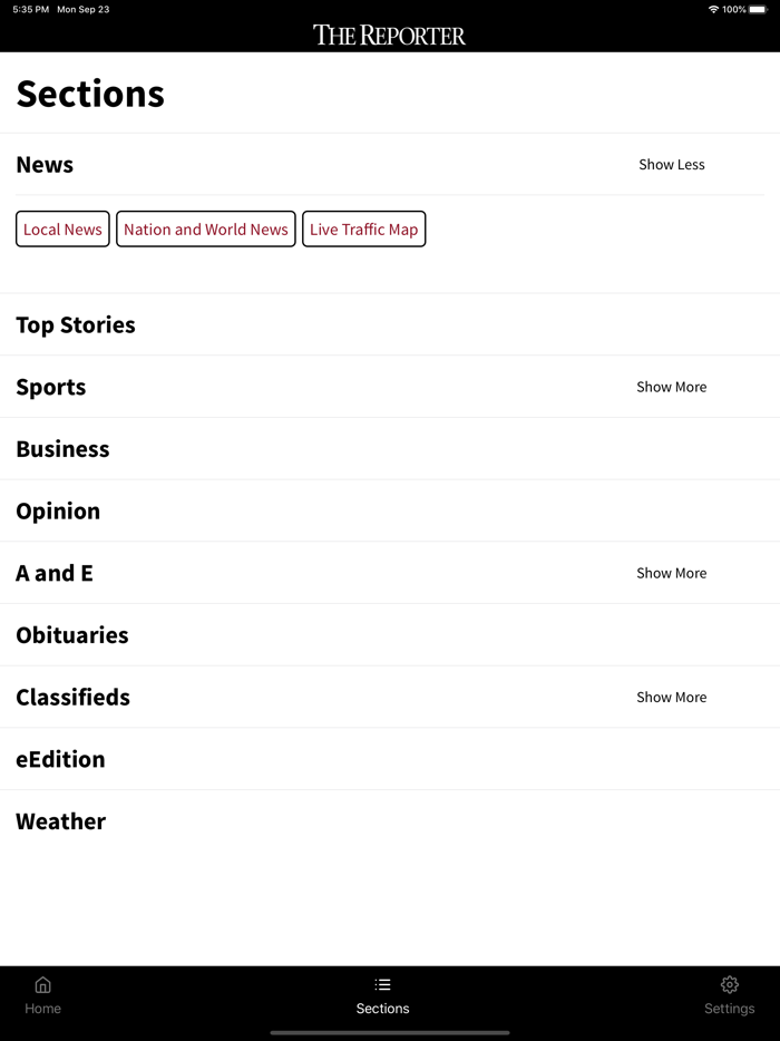 The Reporter for Mobile