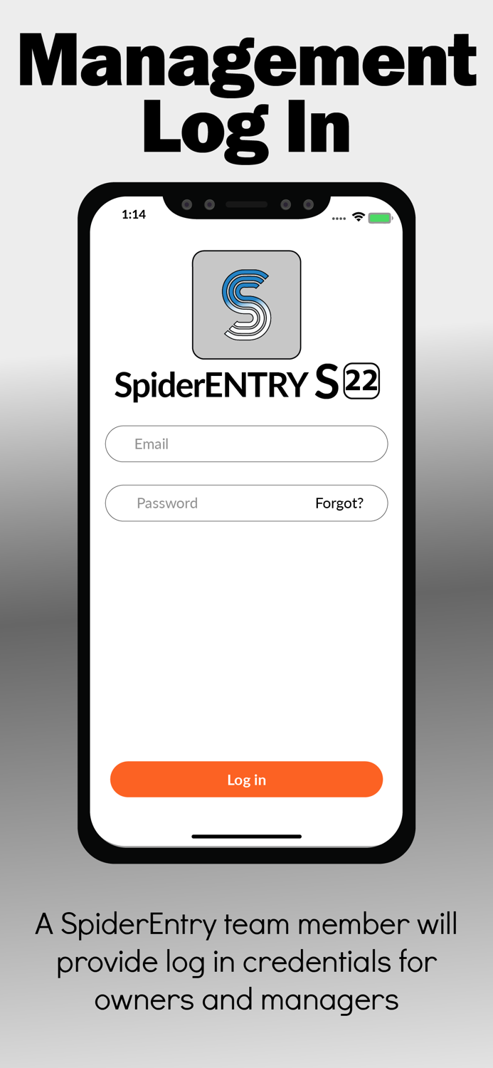 SpiderENTRY Management App