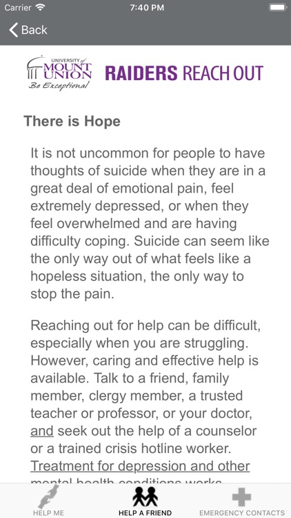 Mount Union Raiders Reach Out screenshot-5