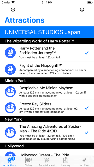 Screenshot #1 pour Theme Park Checklist: Japan