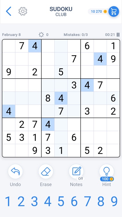 Daily Sudoku Puzzles to print or play online at