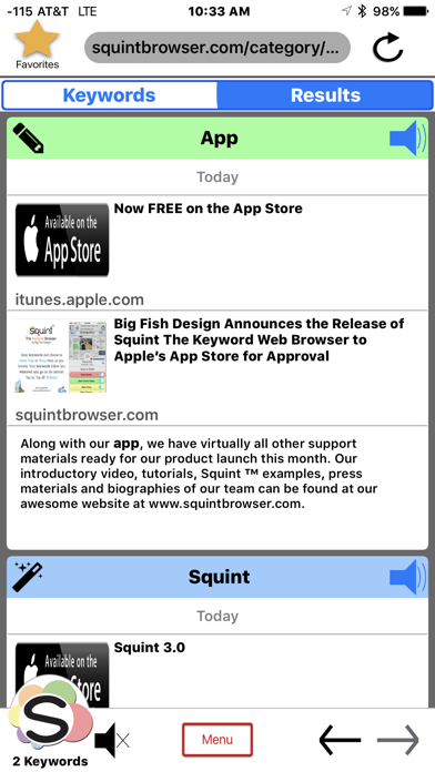 Squint Browser Screenshot