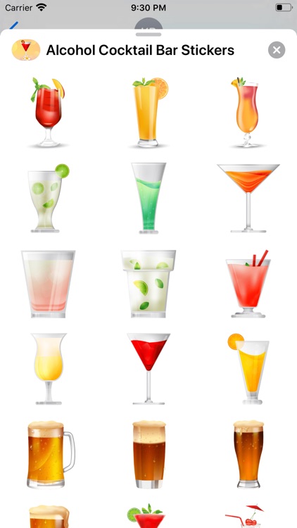 Alcohol Cocktail Bar Stickers