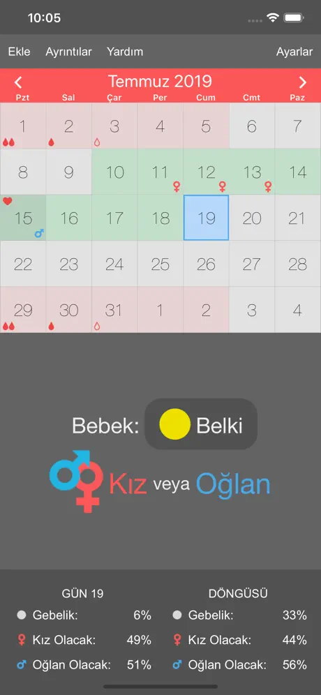 Yumurtlama ve Regl Takvimi