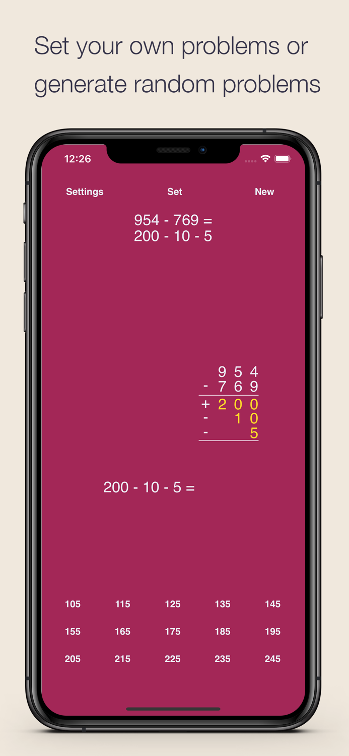 Partial Difference Subtraction