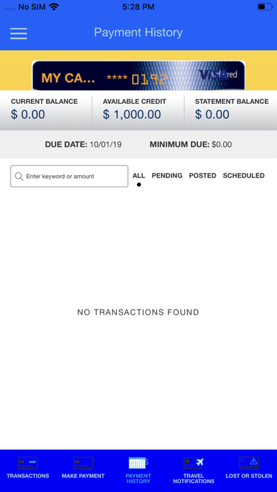 JFCU Cards Screenshot