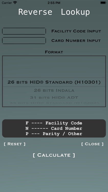 Proximity - Access Card Calc