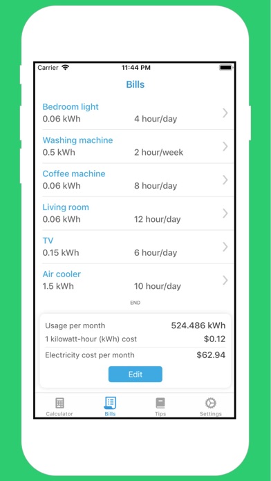 Electricity Bill Calculator $ screenshot 2