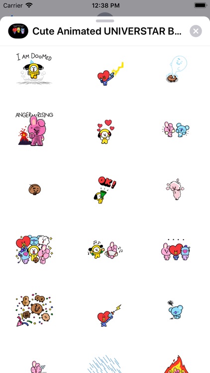 Animated UNIVERSTAR BT21 Stick