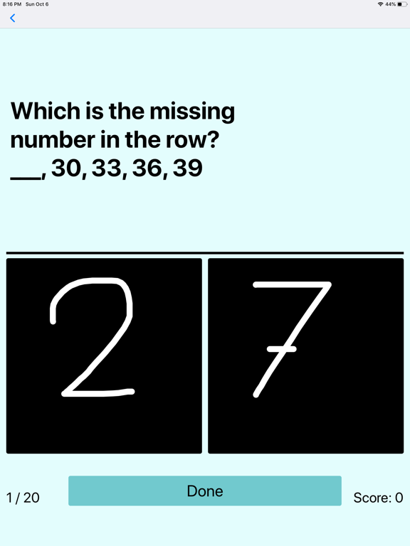 Number writing math 2nd grade iPad screenshot 9 - Education app