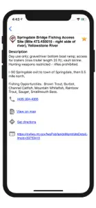 Montana Fishing Access screenshot #3 for iPhone