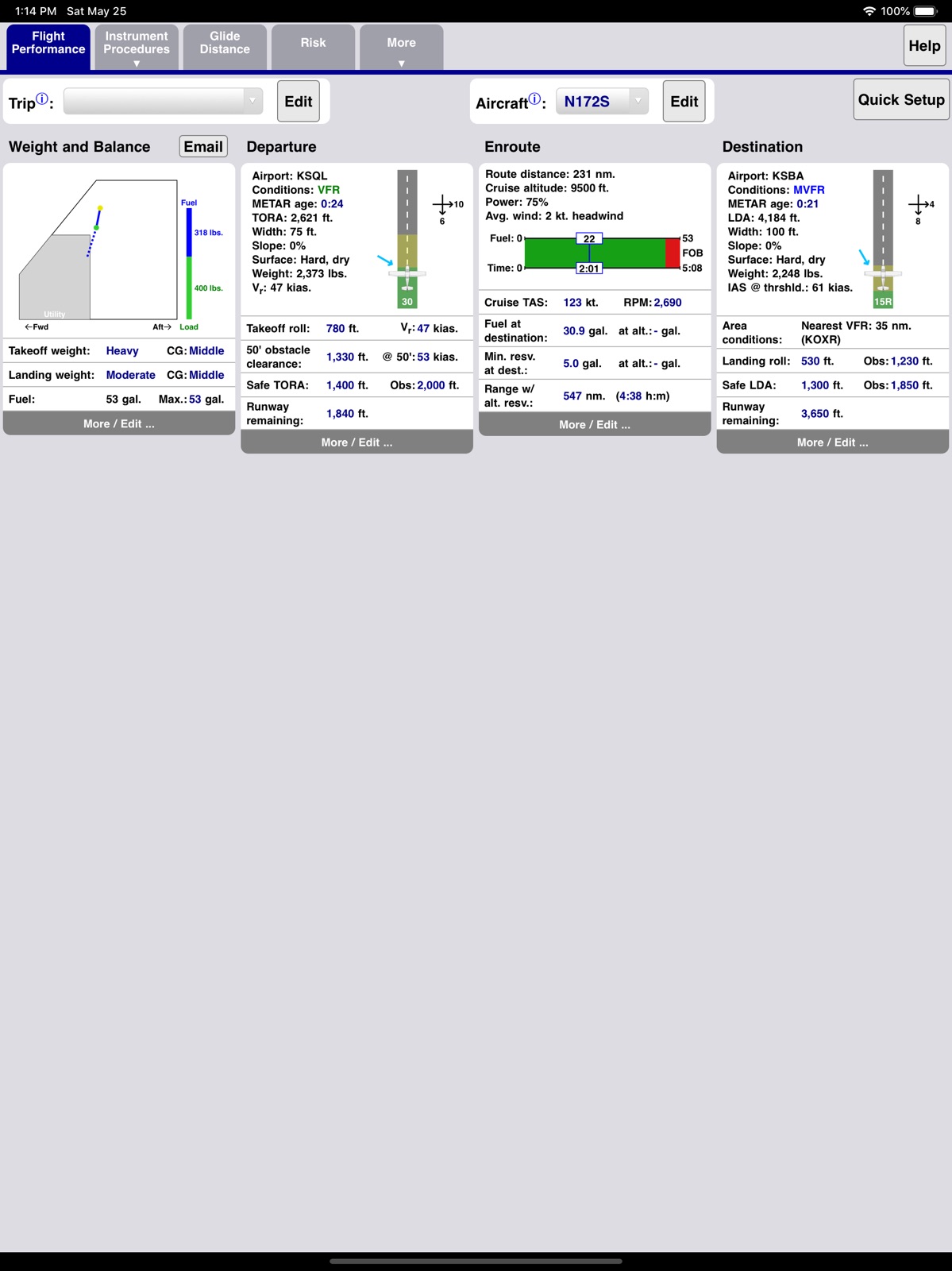 C172 Performance ipad screenshot 1