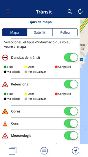 Captura de pantalla de App Trànsit en iPhone 2