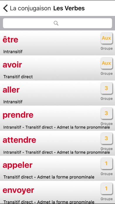 French verbs conjugation L'OBS Screenshot