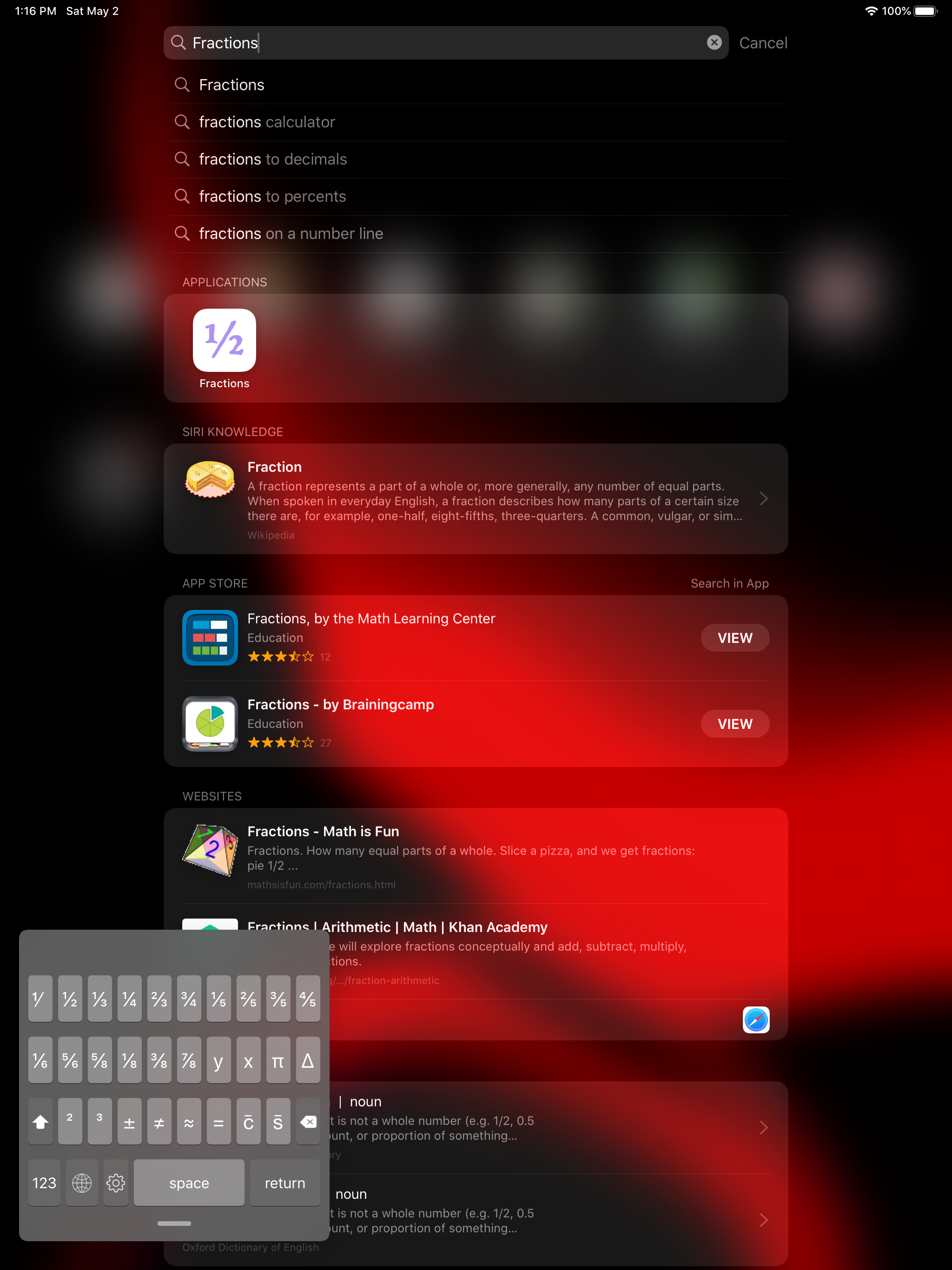 Fractions Keyboard screenshot 8