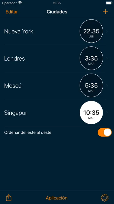 Reloj Mundial - Tiempo Local