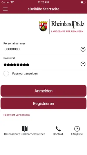 eBeihilfe - RLP - App screenshot 1