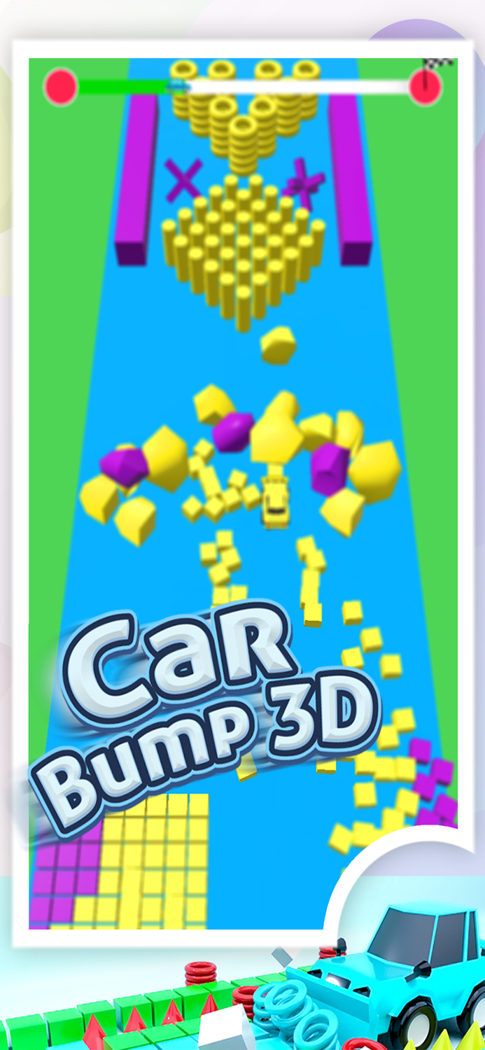 Car Bump 3d Bump crowd in City