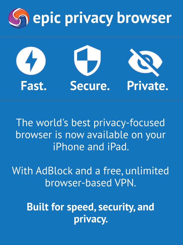 Epic Privacy Browser (w/ VPN) on the App Store