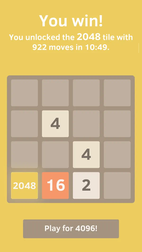 2048 by Gabriele Cirulli Screenshot 3