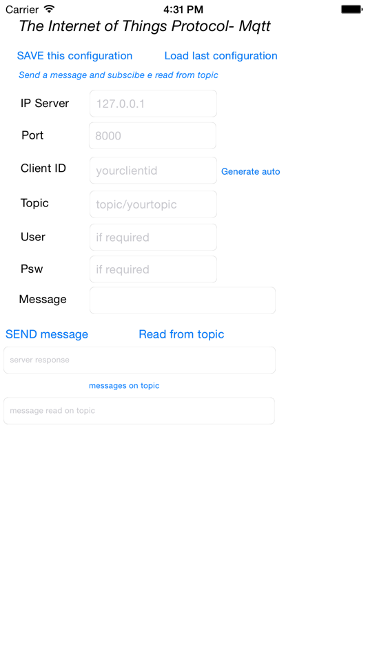 MqttClient (iOS) 由: Luca Ceci MqttClient (iOS) 由: Luca Ceci