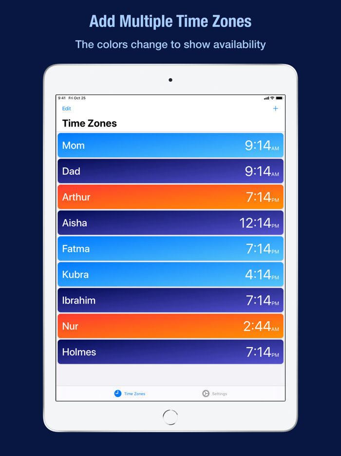 Zones - Time Zone Tracker