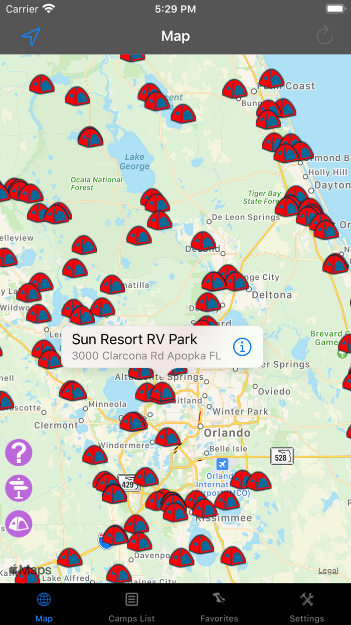 Florida – Camping and RV spots