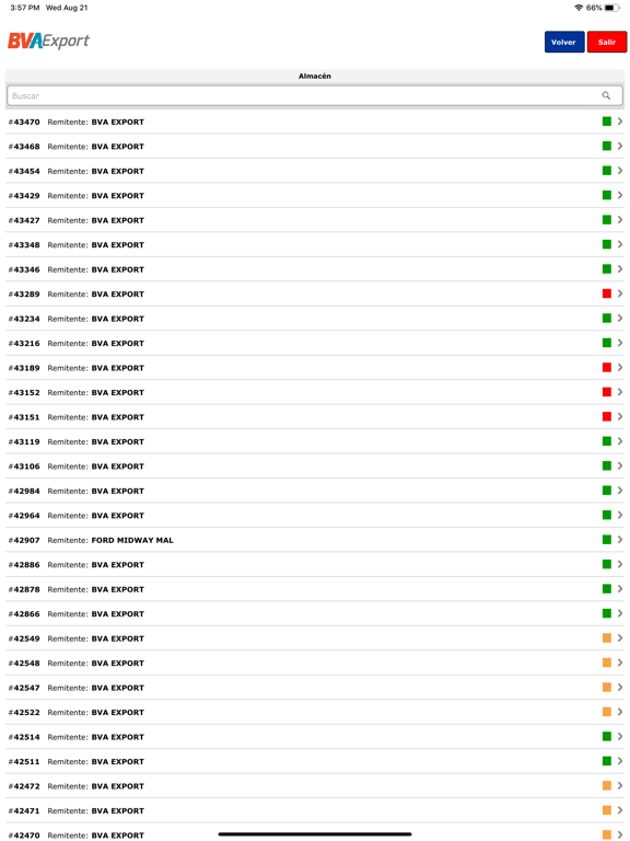 BVA Export iPad screenshot