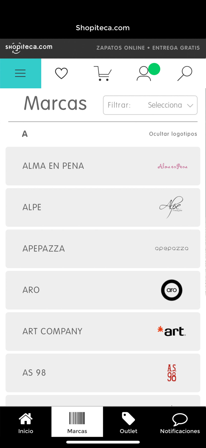 Shopiteca zapatos online 24h