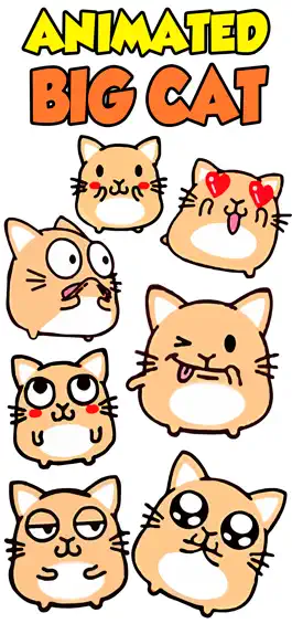 Game screenshot Big Cat: Animated Stickers mod apk