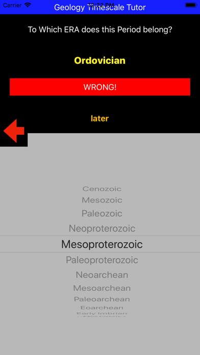 Geology Timescale Tutor Screenshot