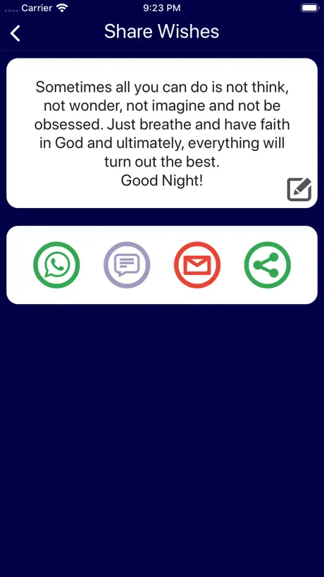 Good Night SMS