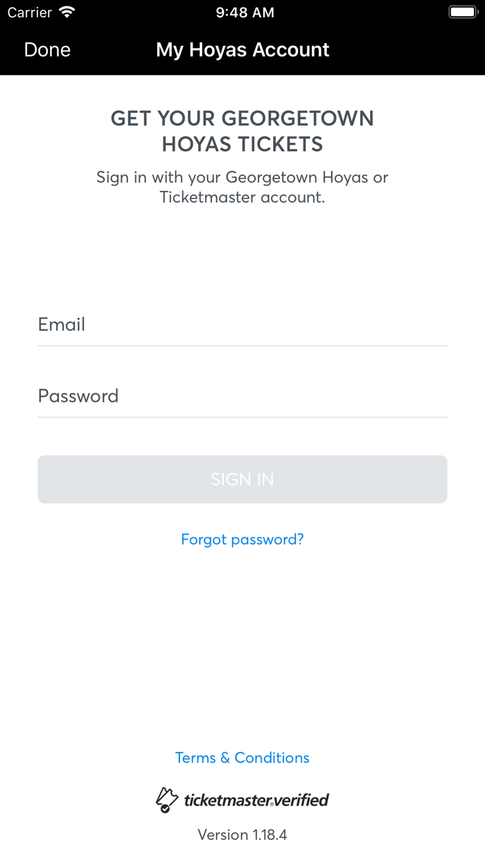 Georgetown Hoyas Gameday Live