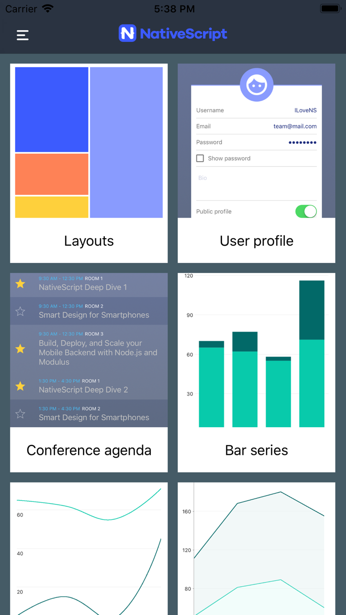 Examples NativeScript