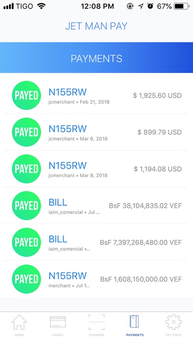 Jet Man Pay iPhone screenshot 7 - Finance app