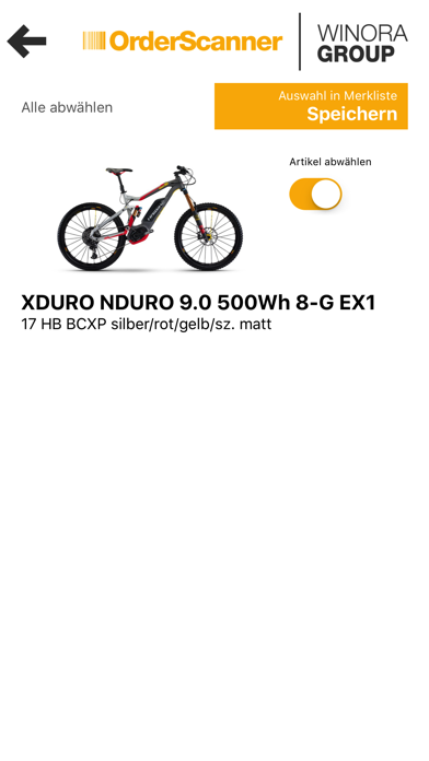 Screenshot #3 pour Winora Group OrderScanner