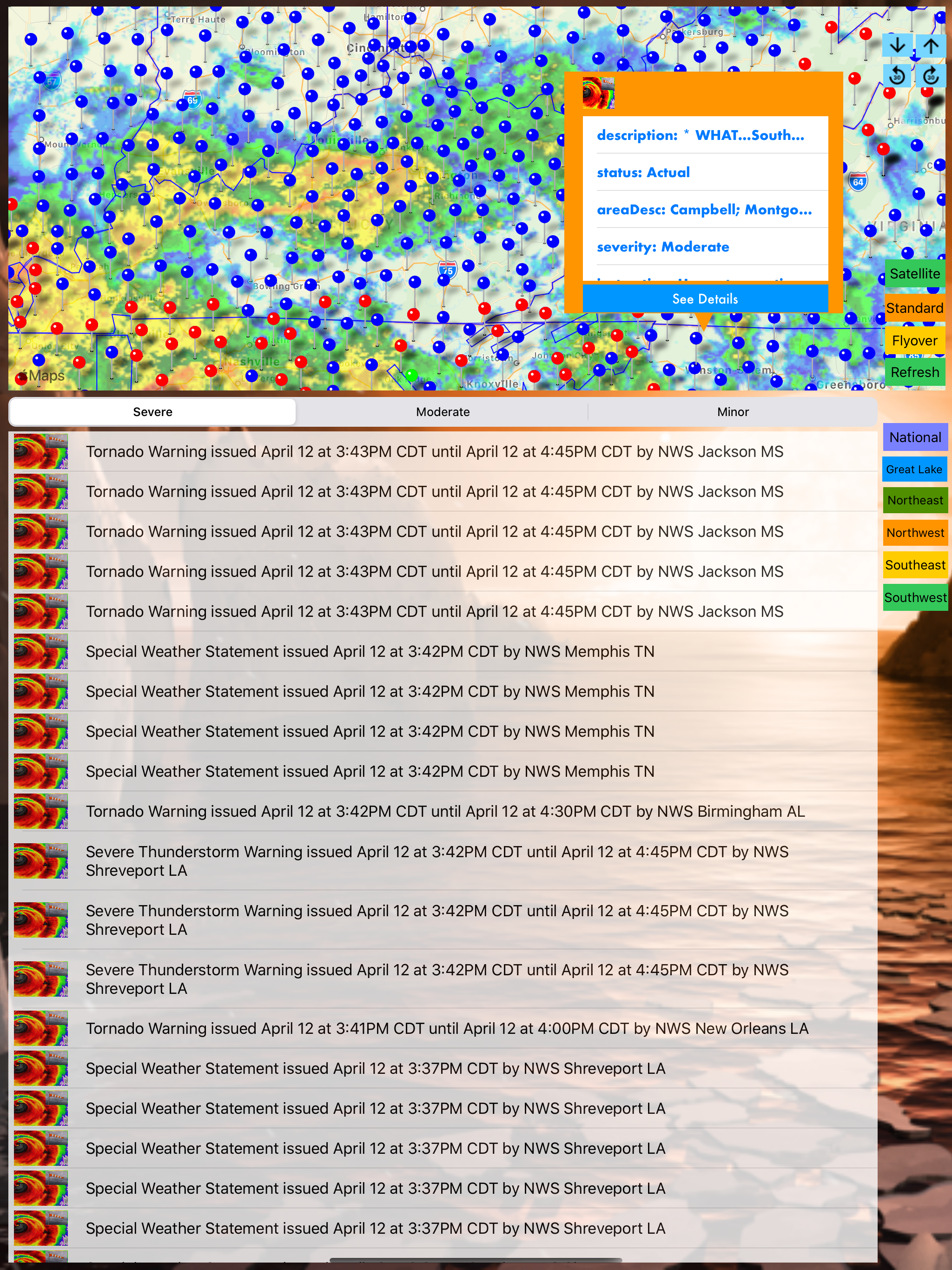 Instant NOAA Alerts 3D Elite screenshot 15