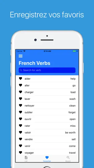Capture d'écran de Les Verbes Français sur iPhone 4