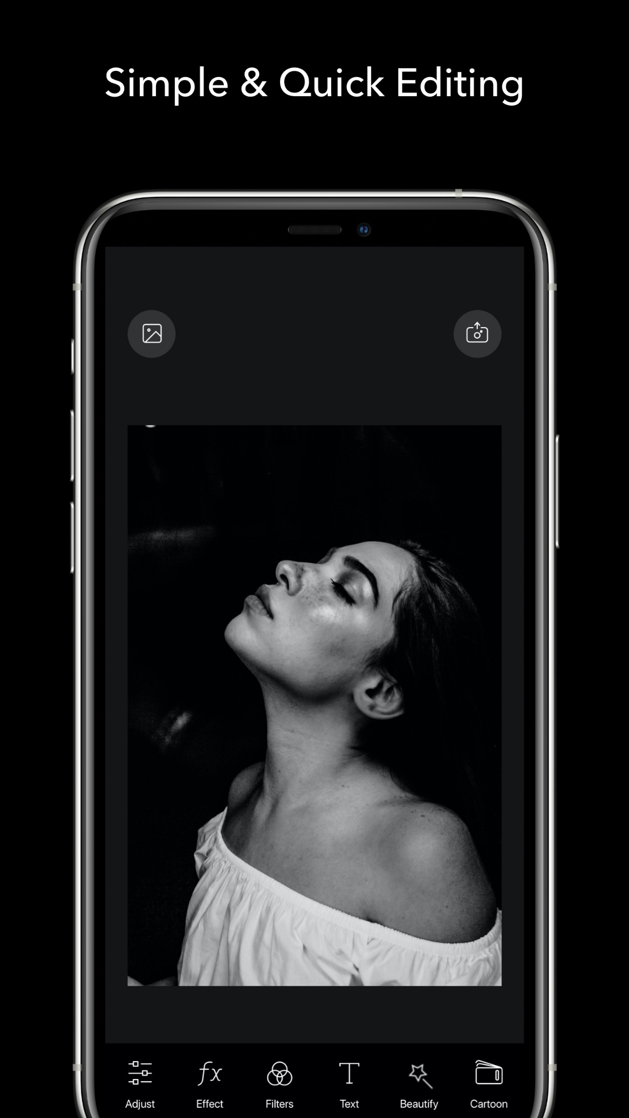 Screenshot do app AURA - Camera Photo Editor