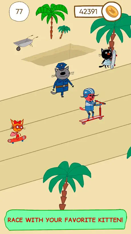 Kid-e-Cats: Races Skate Rush
