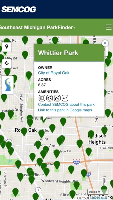 Southeast Michigan ParkFinder screenshot 2