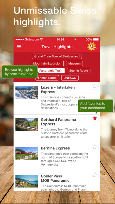 Swiss Travel Guide Screenshot